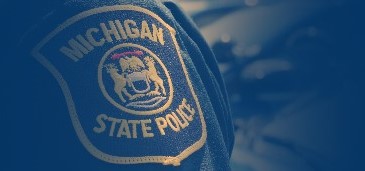 Michigan State Police logo on shield